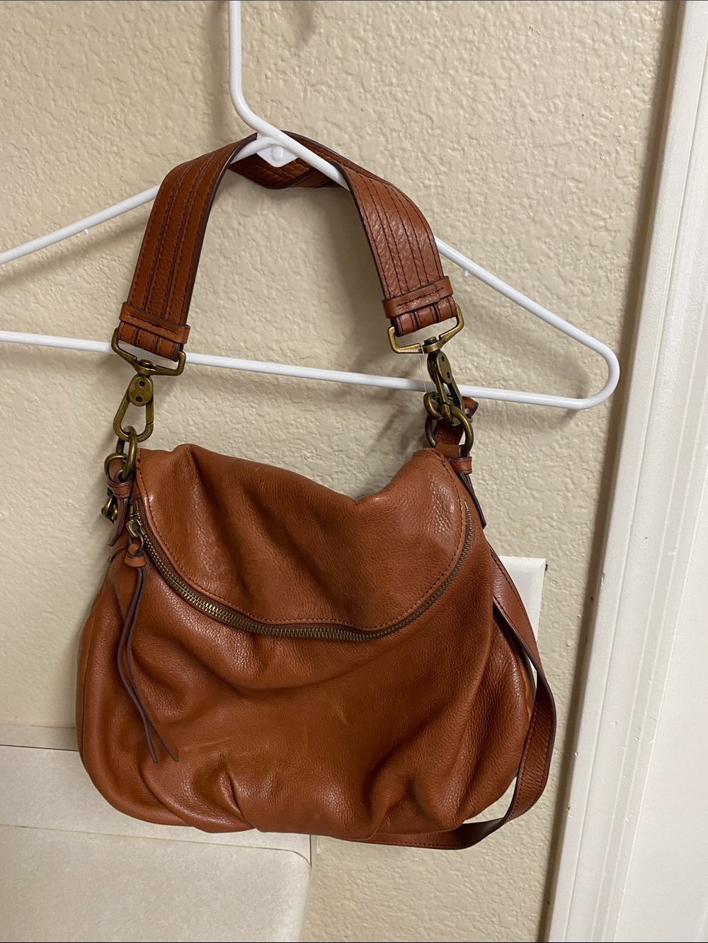 Margot New York Cross / shoulder brown handbag